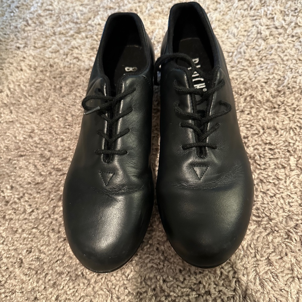 Bloch Black Leather Lace-Up Tap Shoes